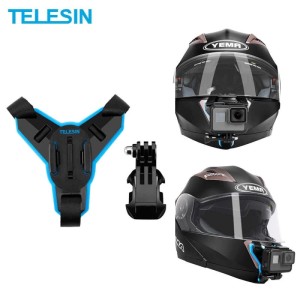 Крепление Telesin на подбородок мотошлема для экшен-камер GoPro, Sjcam, Eken, DJI