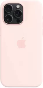 Чехол Apple MagSafe для iPhone 15 Pro Max, Силикон, Розовый