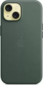 Чехол Apple MagSafe FineWoven для iPhone 15 Темно-зеленый