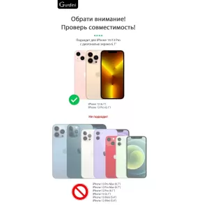 Защитное стекло Gurdini 2.5D Full Cover Glass для iPhone 13/13 Pro/14/16e/17e