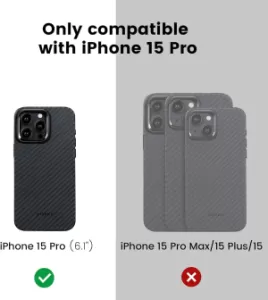 Чехол Pitaka MagEZ Case Pro 4 для iPhone 15 Pro (6.1) Black/Grey Twill
