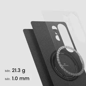 Чехол Pitaka Ultra-Slim Case 600D Black/Grey (Twill) для Samsung S25 Ultra