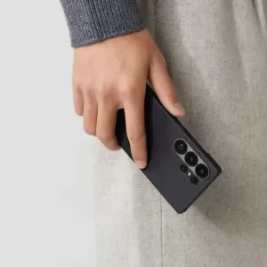 Чехол Pitaka Ultra-Slim Case 600D Black/Grey (Twill) для Samsung S25 Ultra