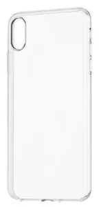 Накладка силикон для iPhone XS Max прозрачная черная