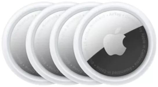 Трекер Apple AirTag белый/серебристый, 4 шт.