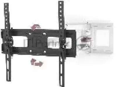 Кронштейн для телевизора Hama 00220856 черный 32"-65" макс.35кг настенный поворотно-выдвижной и наклонный