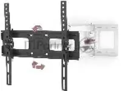 Кронштейн для телевизора Hama 00220856 черный 32"-65" макс.35кг настенный поворотно-выдвижной и наклонный