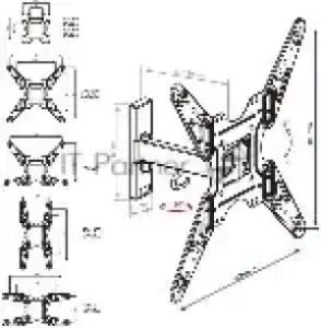 Кронштейн KROMAX OPTIMA-413 черный 20"- 55" ЖК телевизор