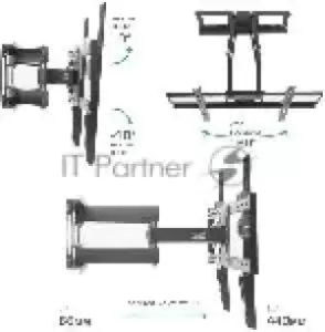 Кронштейн Kromax OPTIMA-409 черный 32"- 65" ЖК телевизор