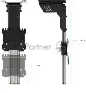 Потолочный кронштейн ONKRON CR1S для телевизора 10”- 40" складывающийся черный