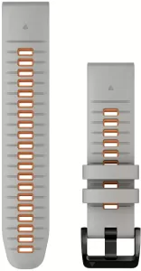 Ремешок Garmin QuickFit Band, 22 мм, Fog Gray/Emder Orange Silicone