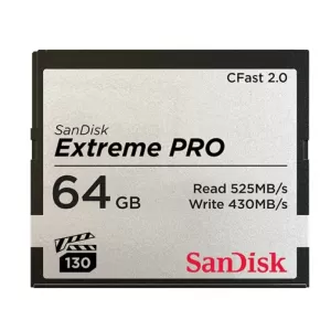 Карта памяти SanDisk 64GB Extreme PRO CFast 2.0 Memory Card (SDCFSP-064G-G46D)