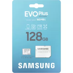 Карта памяти Samsung EVO Plus 128GB MicroSDXC Class 10/UHS-I U3 (MB-MC128SA)