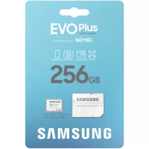 Карта памяти Samsung EVO Plus 256GB MicroSDXC Class 10/UHS-I U3 (MB-MC256SA)