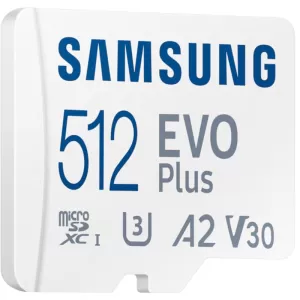 Карта памяти Samsung EVO Plus 512GB MicroSDXC Class 10/UHS-I U3 (MB-MC512SA)