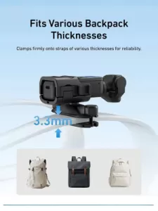 Быстросъемное крепление Telesin на лямку рюкзака для DJI Osmo Pocket 4 / 3