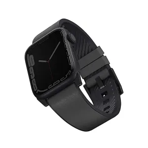 Ремешок Uniq Straden Waterproof для Apple Watch 49/45/44/42 mm, кожа/силикон Серый