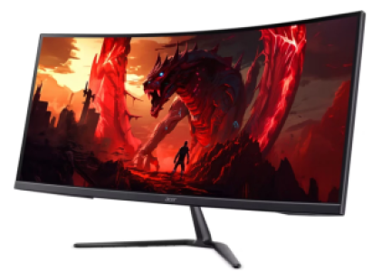 Монитор Acer 34'' ED340CURW0biip 34'' 1500R, 21:9, VA, UWQHD, 1/5ms, 250cd, 240Hz, HDMI, DP