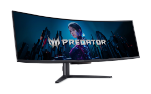 Монитор Acer Predator 49'' X49Xbmipphuzx 1800R, 32:9, QD-OLED, DQHD, 0,03ms, 250cd, 240Hz, HDMI, 2xDP, USB, USB-C, SPK, HAS