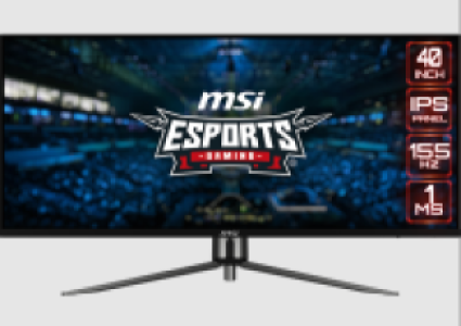 Монитор MSI 40'' MAG401QR, 21:9, IPS, UWQHD, 4ms, 400cd, 155Hz, HDMI, DP, USB, USB-C, HAS