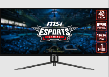 Монитор MSI 40'' MAG401QR, 21:9, IPS, UWQHD, 4ms, 400cd, 155Hz, HDMI, DP, USB, USB-C, HAS