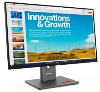 Монитор Lenovo 23,8" P24QD-40, 16:9, IPS, QHD, 4ms, 300cd, 120Hz, HDMI, DP, USB, USB-C, LAN, HAS
