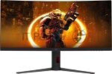 Монитор 34" AOC CU34G4 VA 3440x1440, 180 Гц, 0.5 мс, 21:9, 300 кд/м?, HDMI 2.0, DP 1.4, 3.5 Jack, HDR10, FreeSync Premium, Adaptive-Sync, изогнутый экран (1500R), черный/красный