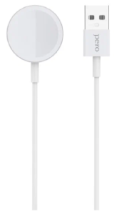 Беспроводное зарядное устройство для Apple Watch PERO TC09 c кабелем USB White