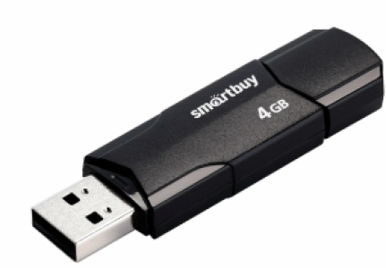 USB Флеш-накопитель Smartbuy Clue USB 2.0 4GB Черный (SB4GBCLU-K)