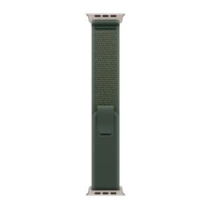 Ремешок для Apple Watch 49mm Trail Loop Natural Titanium Finish M/L Green