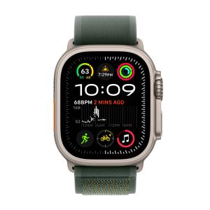 Ремешок для Apple Watch 49mm Trail Loop Natural Titanium Finish M/L Green
