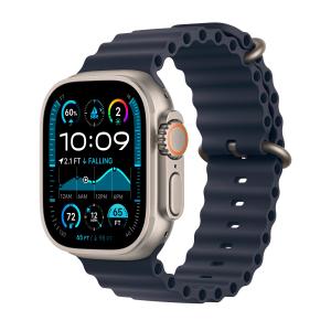 Ремешок для Apple Watch 49mm Ocean Band Natural Titanium Finish Navy