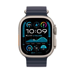 Ремешок для Apple Watch 49mm Ocean Band Natural Titanium Finish Navy