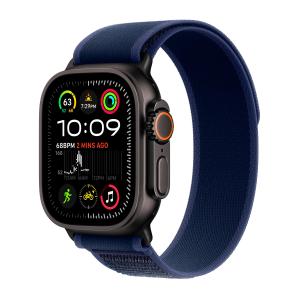 Ремешок для Apple Watch 49mm Trail Loop Black Titanium Finish M/L Blue